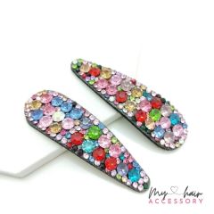 Colorful Crystal Adorned tic tac clip