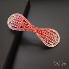 Ombre Red Crystal hair barrette